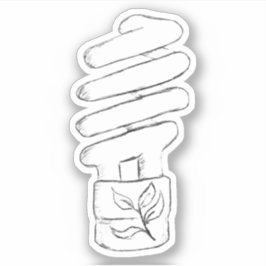 CFL Light Bulb Sketch Aufkleber