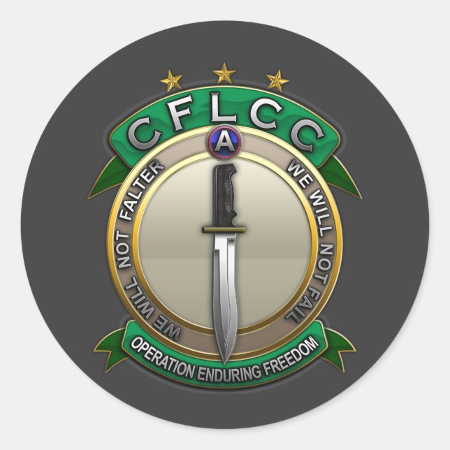 CFLCC Operation Dauerhafte Freiheit Runder Aufkleber (Vorderseite)