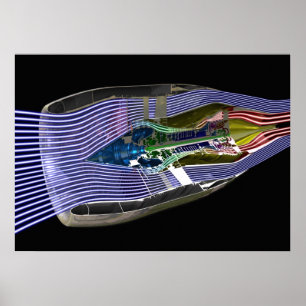 CFM56-5 Turbofan-Jet-Motor Poster