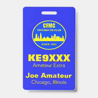 CFMC Vertical Call Sign & Name Abzeichen Ausweis