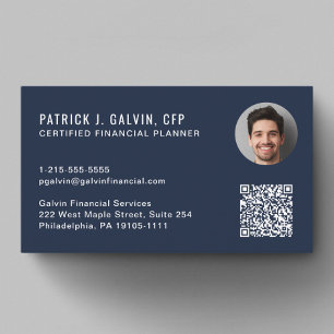 CFP Certified Financial Planner QR-Code Foto Visitenkarte