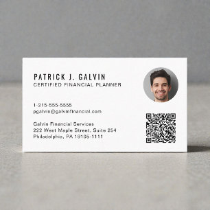 CFP Certified Financial Planner QR-Code-Foto Visitenkarte