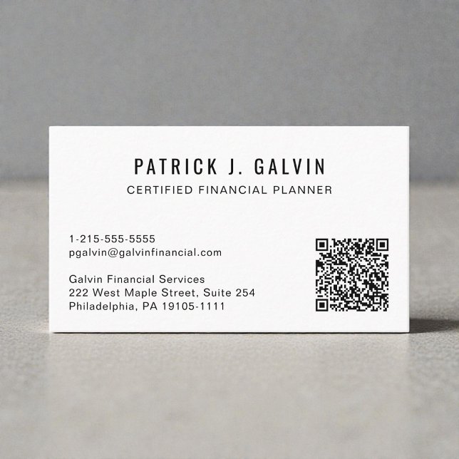 CFP Finanzplaner QR Code Visitenkarte (CFP Financial Planner QR Code Business Card)