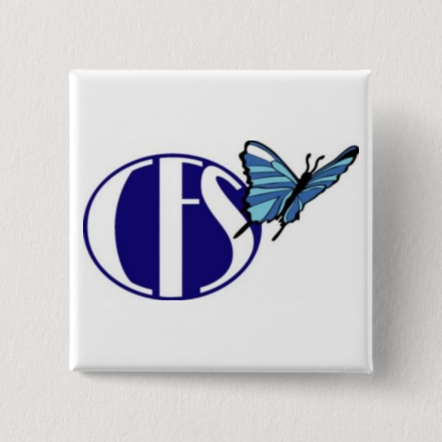 CFS-Bewusstsein (quadratischer Knopf) Button (Vorderseite)