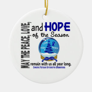 CFS-Weihnachten 3 Schnee-Kugel-Verzierungen Keramik Ornament