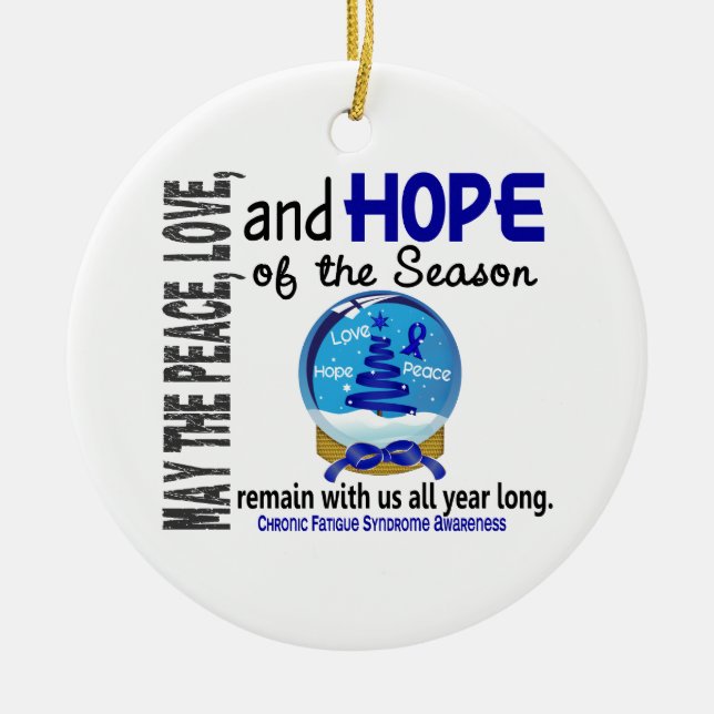 CFS-Weihnachten 3 Schnee-Kugel-Verzierungen Keramik Ornament (Vorne)