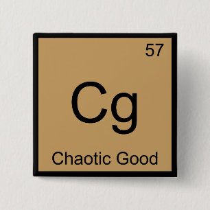 Cg - Chaotisch Gutes Lustiges Chemie-Element-Symbo Button