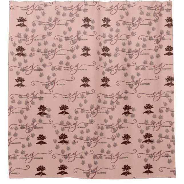 CG-Lotus Dragon Prints Duschvorhang (Vorderseite)