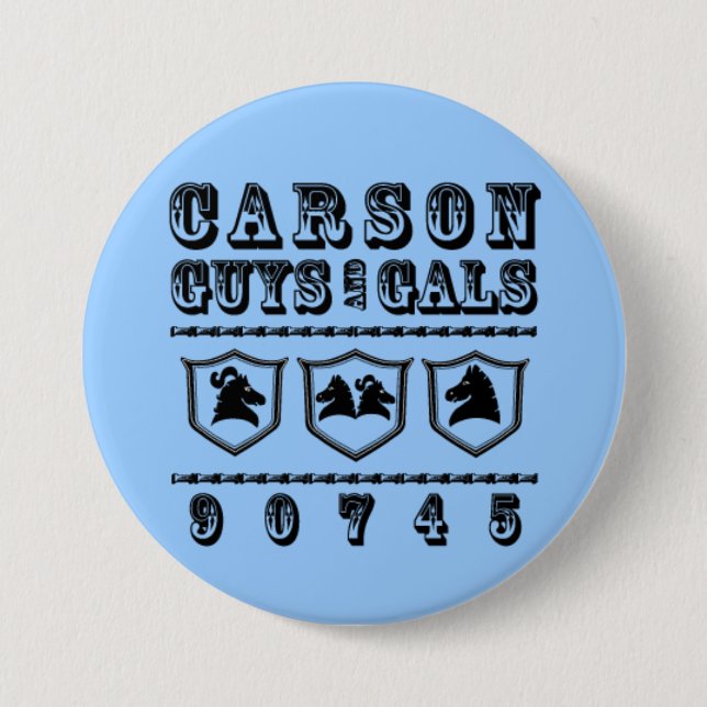 CGAG 3" blauer/weißer/Schwarzes KNOPF Button (Vorderseite)