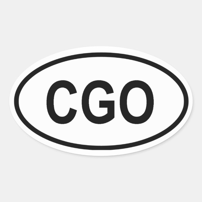 CGO OVALER AUFKLEBER (Vorderseite)
