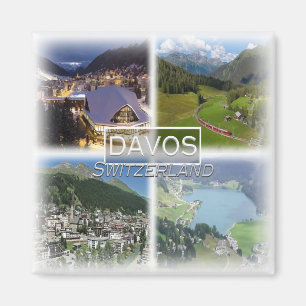 CH0279 Europa, Schweiz, Davos, Kühlschrank Magnet