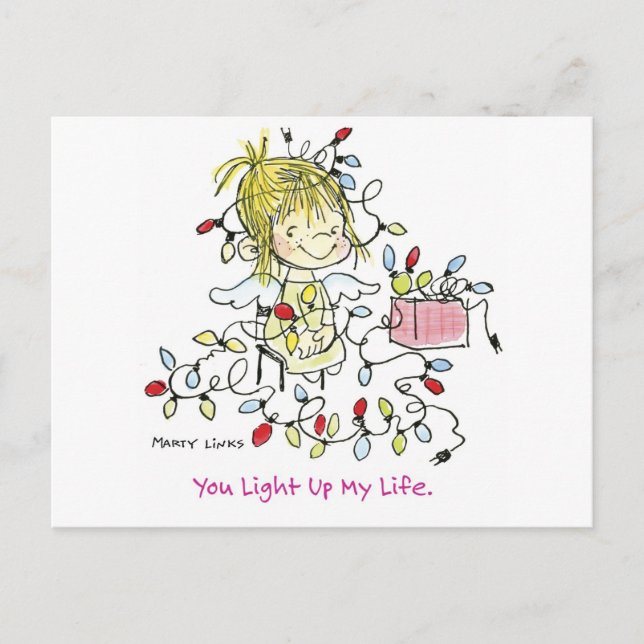 CH-001 Christmas Light Life Feiertagspostkarte (Vorderseite)