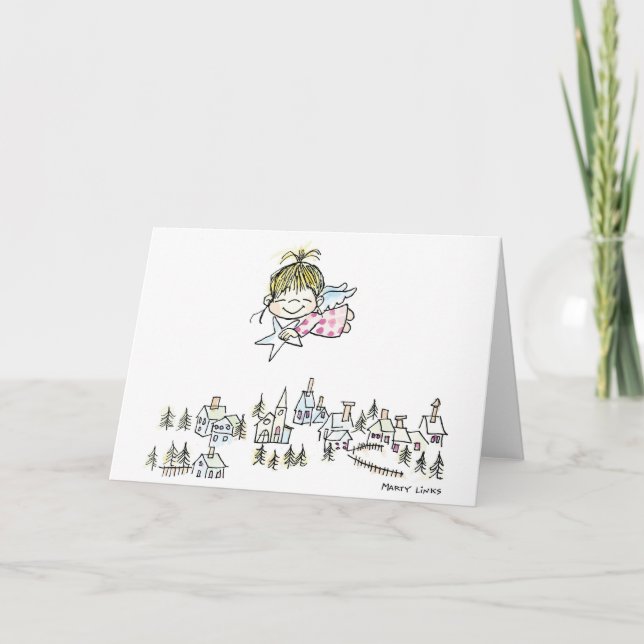 CH-010 Weihnachtsgel Feiertagskarte (Vorderseite)