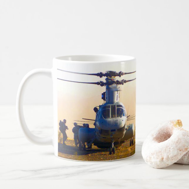 CH-46E MEERESKNIGHT KAFFEETASSE (Mit Donut)