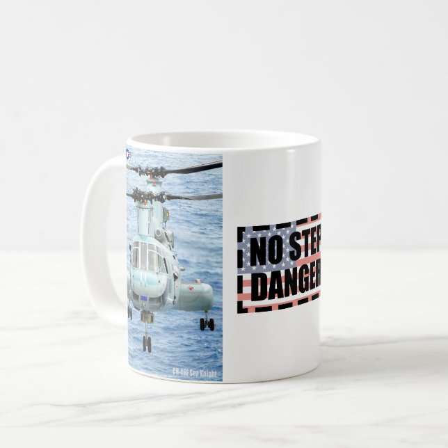 CH-46E MEERESNACHT - KEINE GEFAHRENABWEHR KAFFEETASSE (Vorderseite Links)
