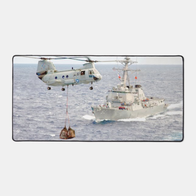 CH-46E SEA KNIGHT et DDG 82 (Recto)