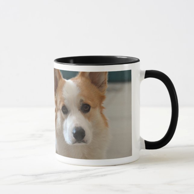 CH. BULLDOZER - Pembrokewalisercorgigesicht Tasse (Rechts)