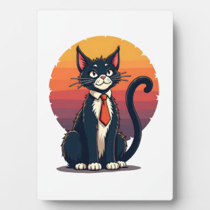Ch Ch Ch Meow Meow Gruseliger Halloween-Kostüm-Kat Fotoplatte