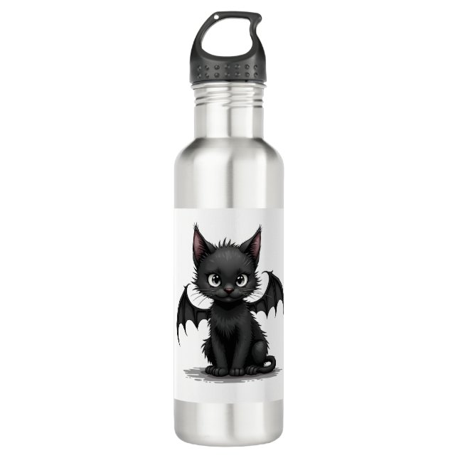 Ch Ch Ch Meow Meow Scary Friday Costume Halloween  Edelstahlflasche (Vorderseite)