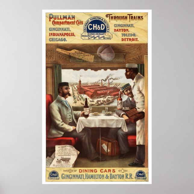CH&D Pullman Speisewagen 1894 Poster (Vorne)