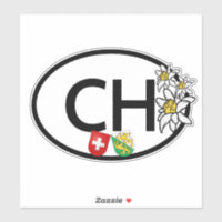 CH Swiss & Canton Thurgau Coat of Arms Oval