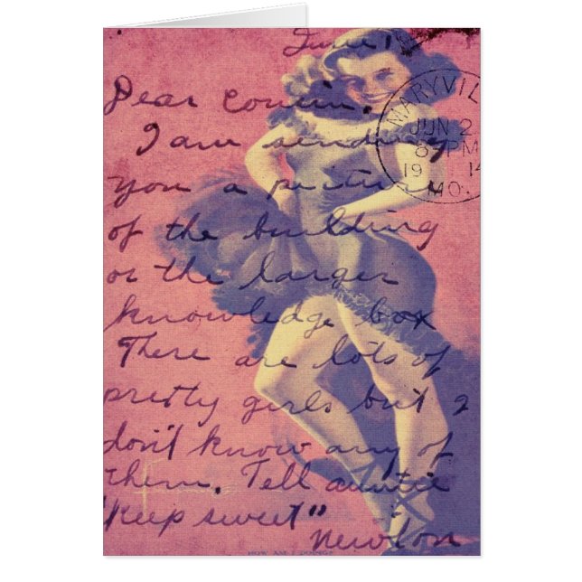 Cha Cha Cha Vintage Lady Digitale Kunst (Vorne)