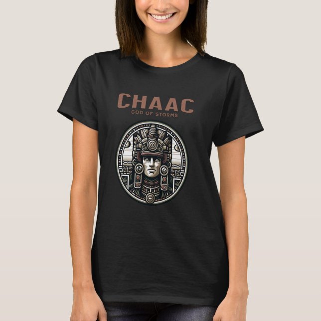 Chaac Mayan God of Storms T-Shirt (Vorderseite)