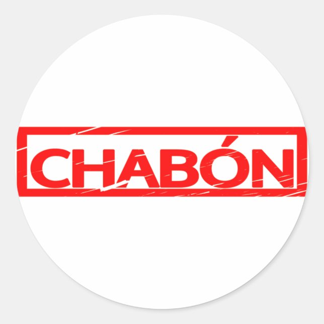 Chabón-Briefmarke Runder Aufkleber (Vorderseite)