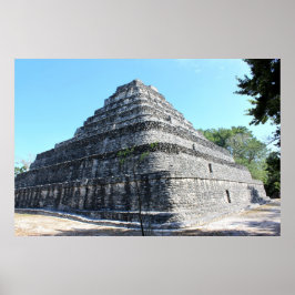 Chaccoben Mayan Pyramid Poster