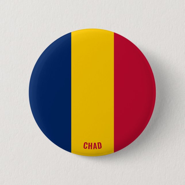 Chad Flag Charming Patriotic Button (Vorderseite)