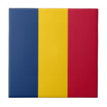 Chad Flag Fliese<br><div class="desc">Patriotische Flagge des Tschad.</div>