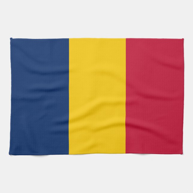 Chad Flag Geschirrtuch (Horizontal)