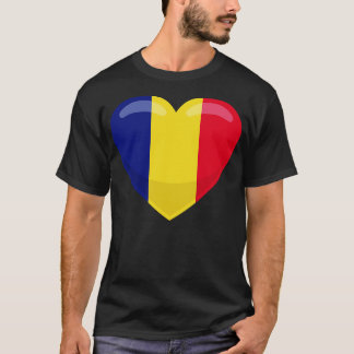 Chad Flag Herz T-Shirt