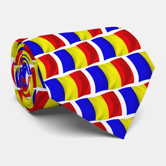 Chad Flag Krawatte (Gerollt)