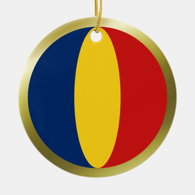 Chad Flag Ornament (Vorne)