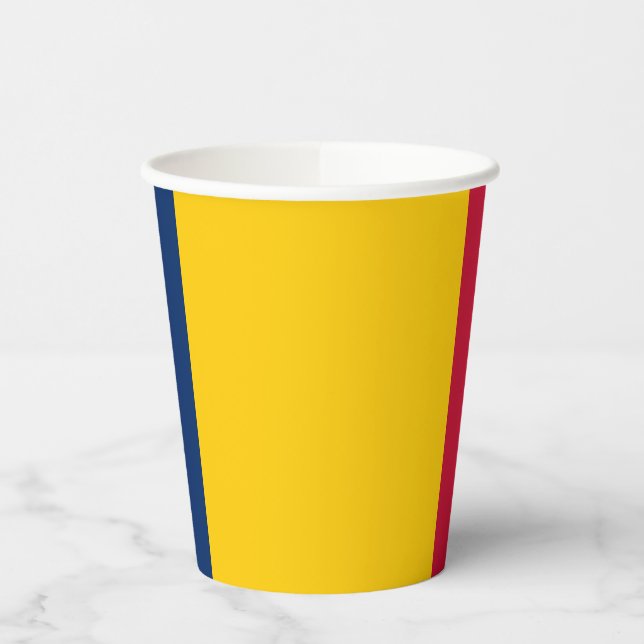 Chad Flag Pappbecher (Links)