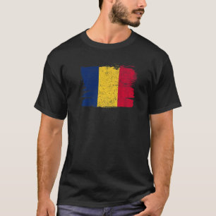 Chad Flag Pride Freundschaft Proud Peace Retro Vin T-Shirt
