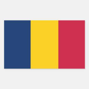Chad Flag Rechteckiger Aufkleber