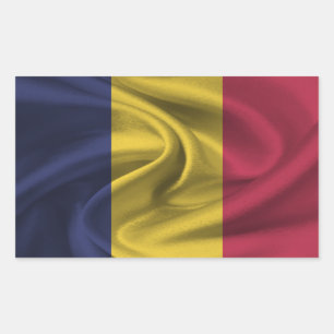 Chad Flag Rechteckiger Aufkleber