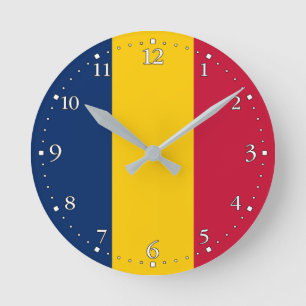 Chad Flag Runde Wanduhr