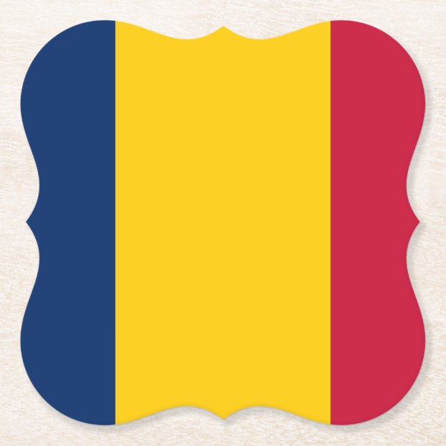 Chad Flag Untersetzer (Vorderseite)