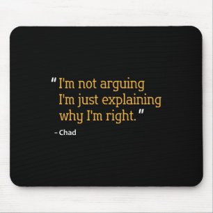 Chad Gift Zitat Funny Geburtstag Personalisierter  Mousepad
