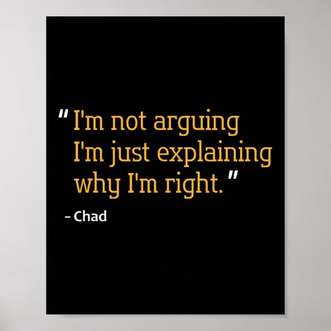Chad Gift Zitat Funny Geburtstag Personalisierter  Poster (Vorne)
