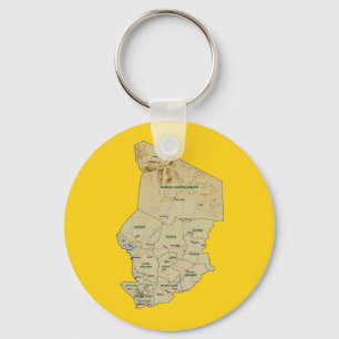 Chad Map Keychain Schlüsselanhänger
