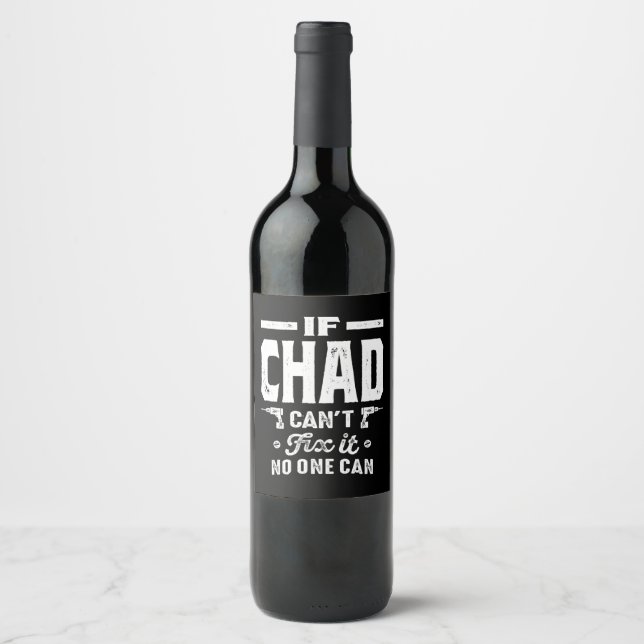 Chad Personalisiert Name Birthday Weinetikett (Vorderseite)