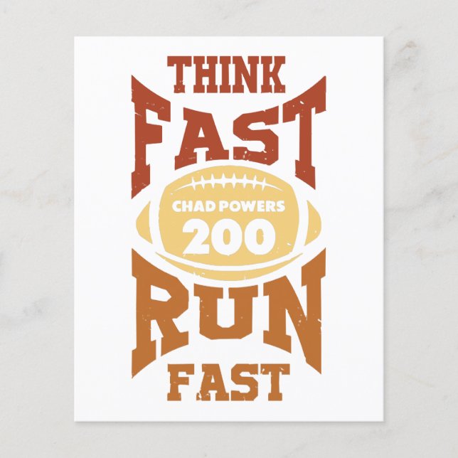 Chad Powers - Think Fast Run Fast - Vintage Retro (Vorderseite)