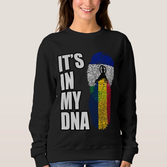 Chadian And Basotho Mix DNA Heritage Flag Sweatshirt (Vorderseite)