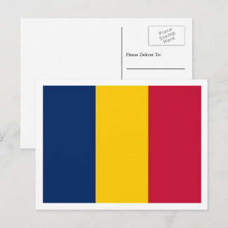 Chadian Flag, Flagge des Tschad Postkarte