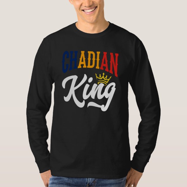 Chadian King Chad Chadian Chad Flag T-Shirt (Vorderseite)