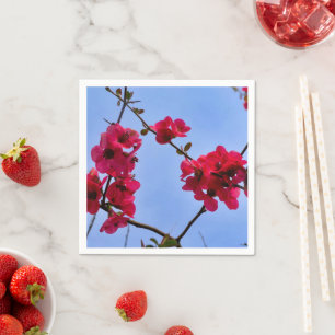 Chaenomeles speciosa Paper Napkins Serviette